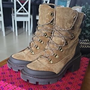 Tory Burch Lug Sole Hiker Ankle Boots